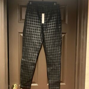 NWT Sanctuary Tone on tone check jeggings S